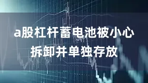 a股杠杆蓄电池被小心拆卸并单独存放